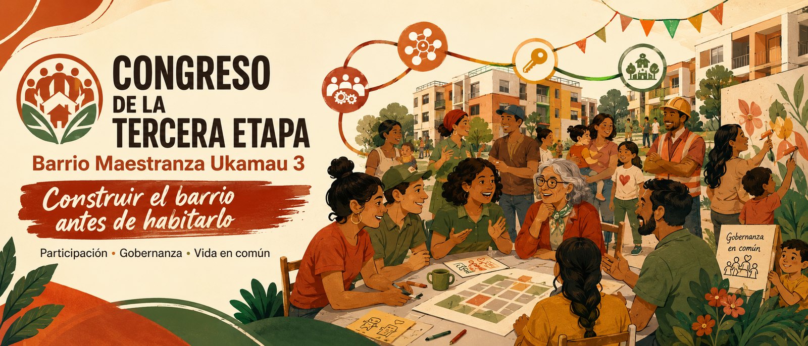 Congreso de la Tercera Etapa · Barrio Maestranza Ukamau 3 · Construir el barrio antes de habitarlo